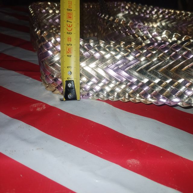 Cinturón trenzado dorado