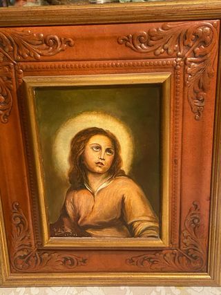 Cuadro al óleo enmarcado