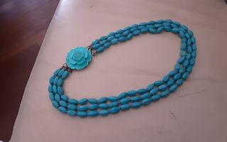 Collana 3 fili turchese