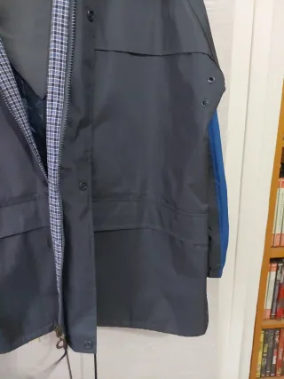 Chubasquero moto negro-azul