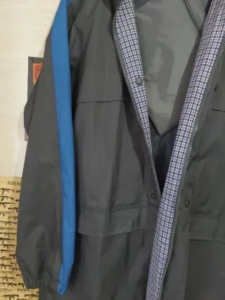 Chubasquero moto negro-azul