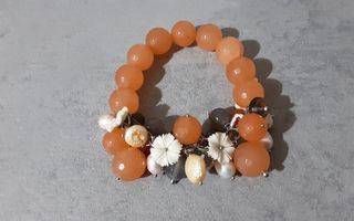 Bracciale sfaccettato arancione