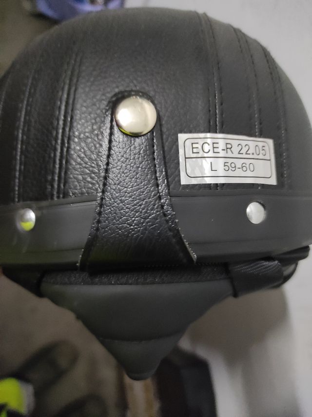 Casco moto negro mate