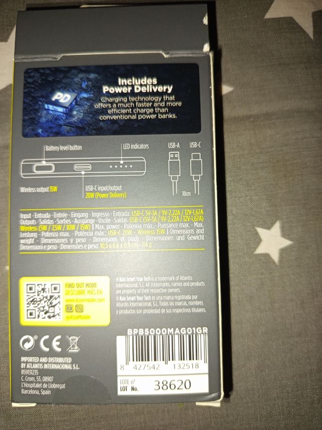 Cargador inalámbrico Magnético 5000mAh