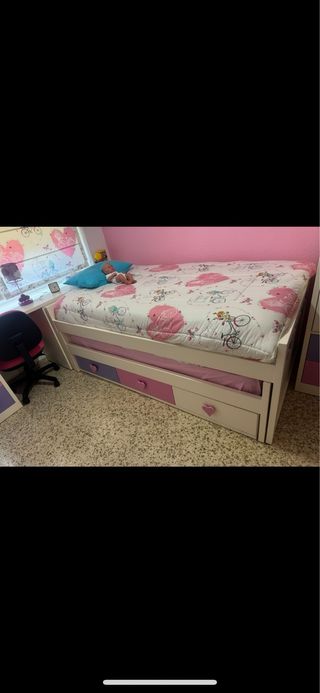 Cama nido infantil - Rosa y Blanca está como nueva