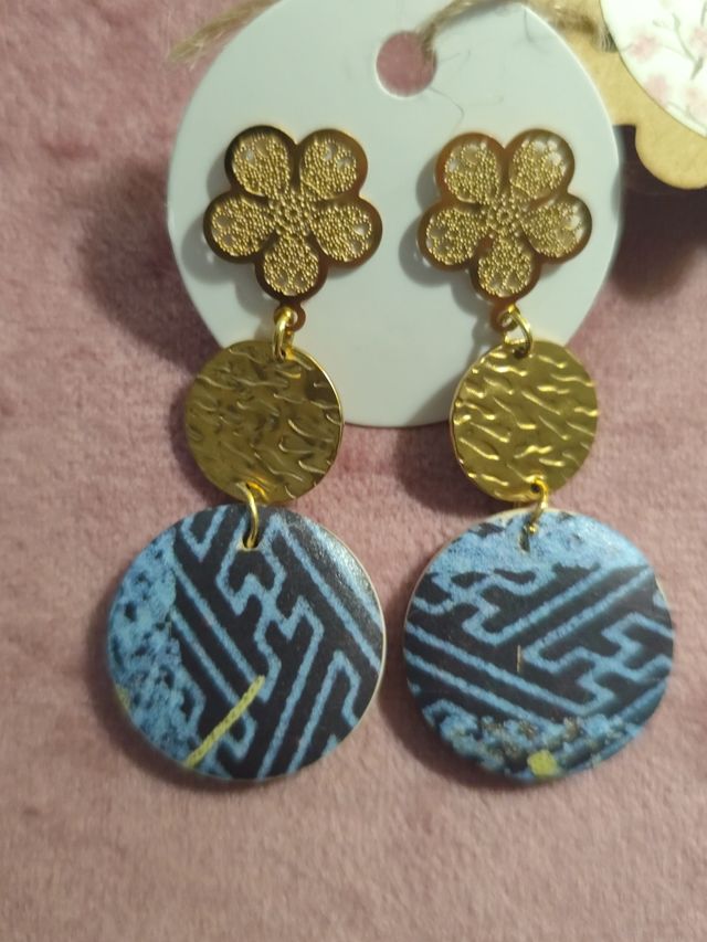 Orecchini Decoupage Giapponesi