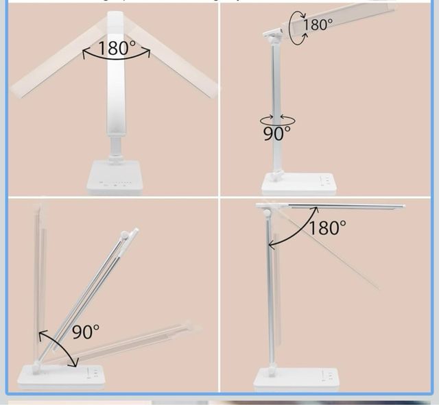 Lámpara escritorio LED blanca con cable usb