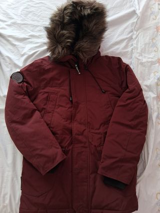 Giacca Superdry piuma rosso borgogna