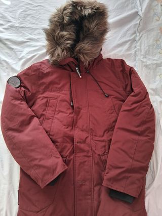 Giacca Superdry piuma rosso borgogna