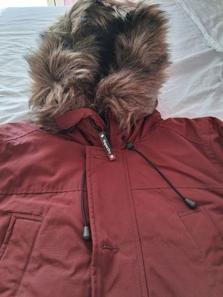 Giacca Superdry piuma rosso borgogna