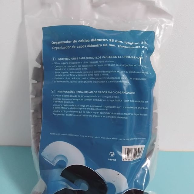 Organizador cables Eurobric 2000 negro