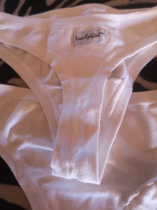 4 Perizoma LovelyGirl bianchi in cottone