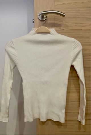 Top blanco manga larga