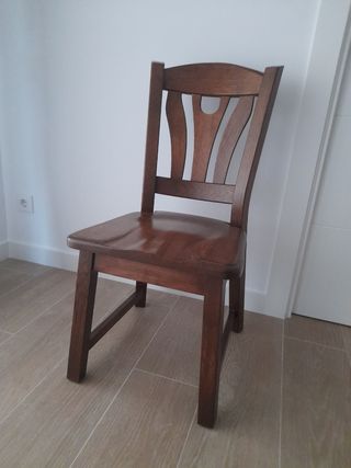Sillas roble macizo