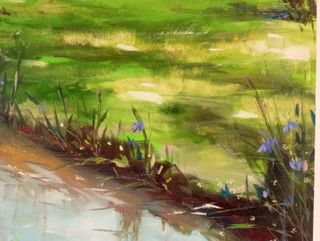 Cuadro paisaje río - Óleo sobre lienzo