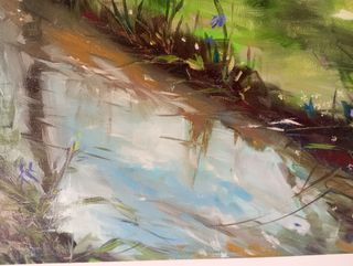 Cuadro paisaje río - Óleo sobre lienzo