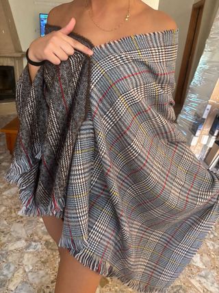 Pashmina marrón y gris
