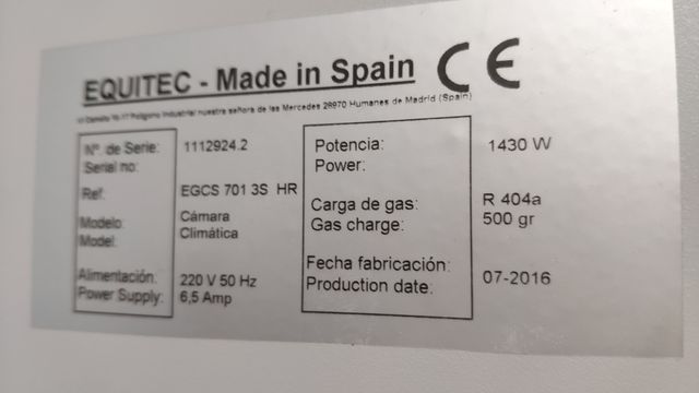 Incubadora EQUITEC refrigerada