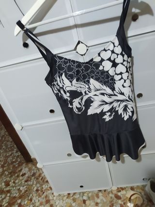 Bañador blanco y negro