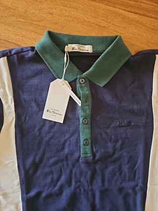 Polo Ben Sherman blu e verde nuova