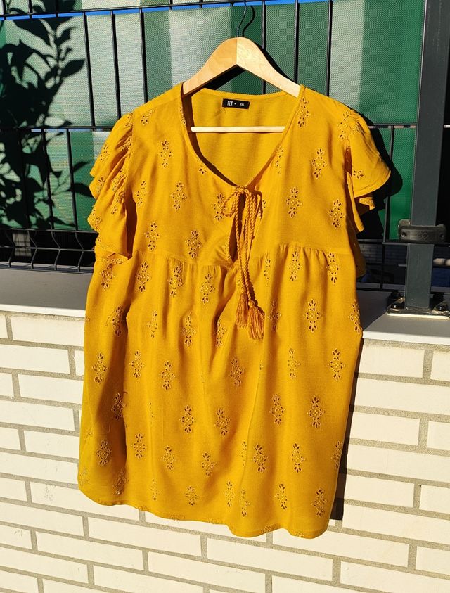 Blusa calada Talla XXL - Ocre