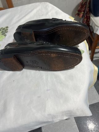 Zapatos negros MOCASÍN piel cosidos a mano FLUCHOS