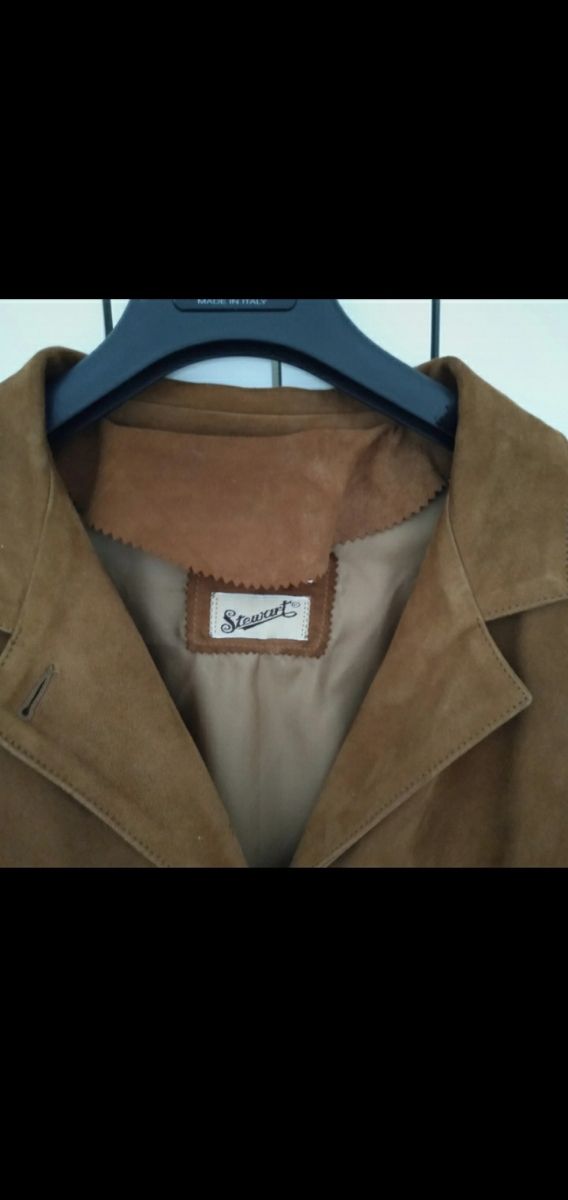 Giacca scamosciata Stewart marrone