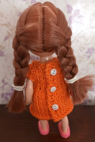 Vestido Muñeca Miniatura Tejido