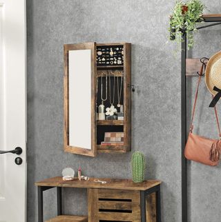 Armario joyero de pared con espejo - Songmics