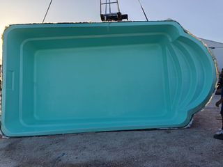 Piscina 6x3 prefabricada fibra vidrio azul