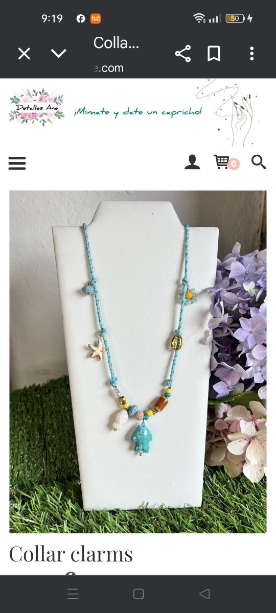 Collar Charms turquesa | Collar azul