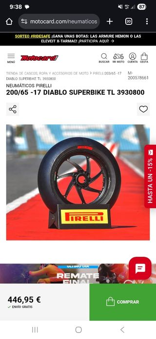 Rueda moto circuito SC0 - Slick