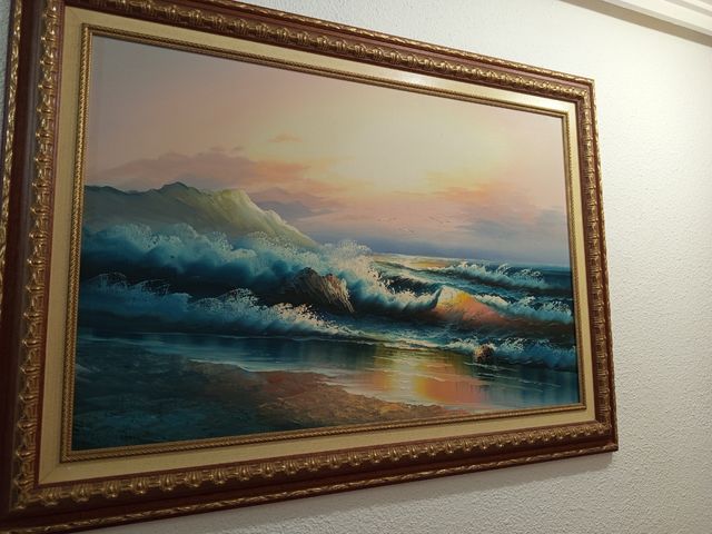 Cuadro óleo mar, paisaje marino