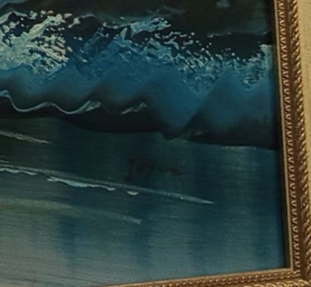 Cuadro óleo mar, paisaje marino