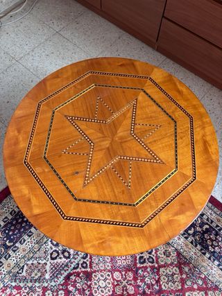 Mesa redonda madera metal