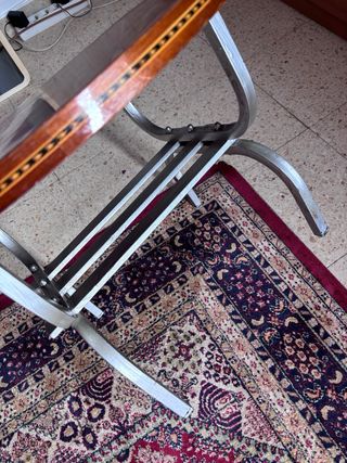 Mesa redonda madera metal