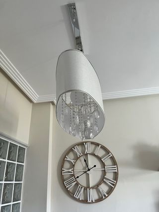 Lampara techo moderna gris plata 100x30cm