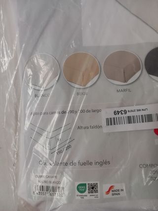Cubre canapé blanco 90cm