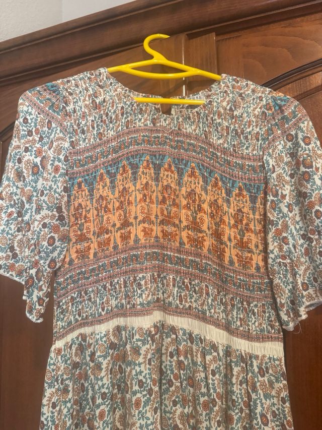 Vestido largo estampado multicolor Talla L