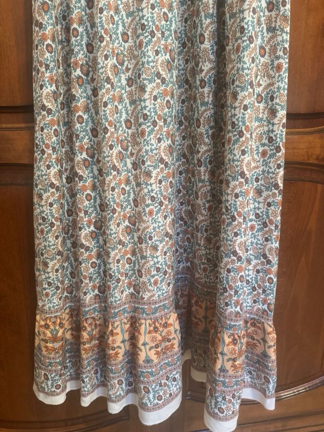 Vestido largo estampado multicolor Talla L