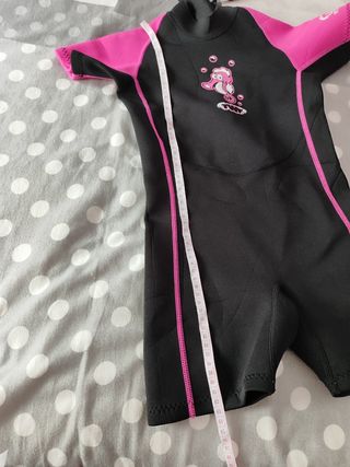 Traje neopreno niña, medidas en fotos 