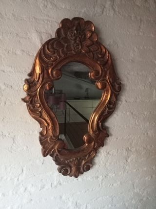 Espejo vintage dorado