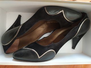 Scarpe in pelle e camoscio 