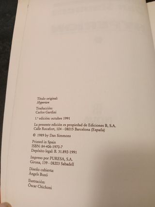 HYPERION: LOS CANTOS DE HYPERION (VOL. I)