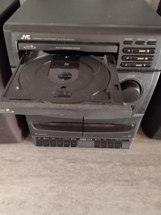 Equipo música JVC con mando leer Radio CD cassette