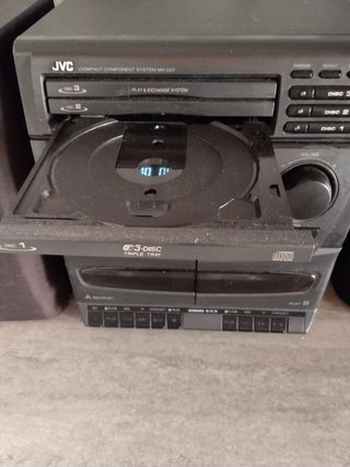 Equipo música JVC con mando leer Radio CD cassette