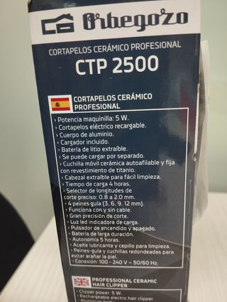 Cortapelos Orbegozo CTP 2500