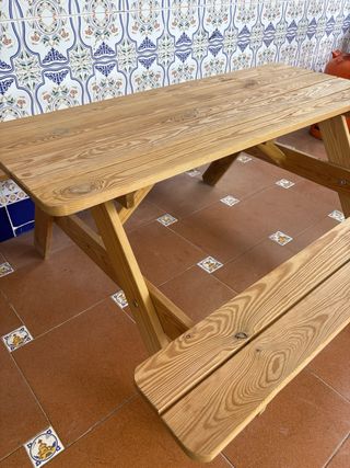 Mesa picnic madera niños