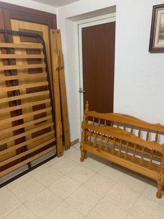 Cama madera 100cm - marrón