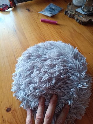 Cama redonda gris para mascotas